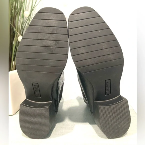 NEW Kenneth Cole Reaction Salt Chelsea Black Leather Ankle Bootie Women’s 7.5 - Picture 9 of 11